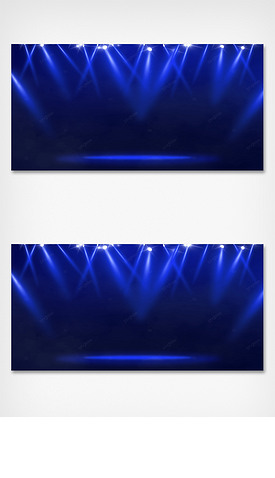 蓝色舞台的灯光艺术